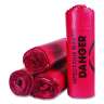 Inteplast,  LLDPE Biohazard Liner, 33 gal Capacity, 33 in Wide, 39 in High, 1.3 Mils Thick, Red