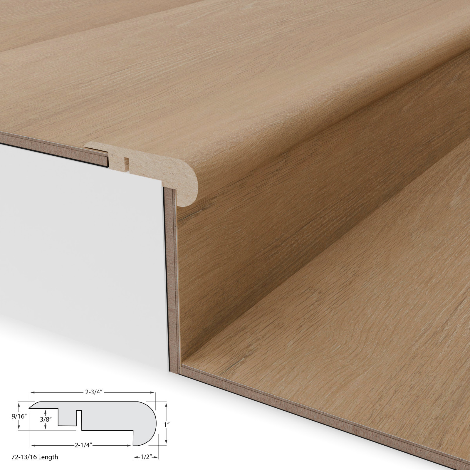 Surfwood Cali Stair Nosing Overlap 10mm view 4