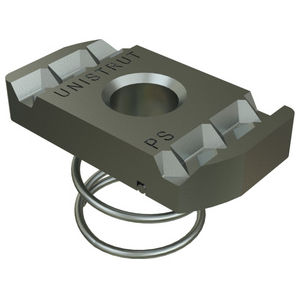 Channel Nut with Spring, Steel, Electrogalvanized, 7/16 in.-14 Thread