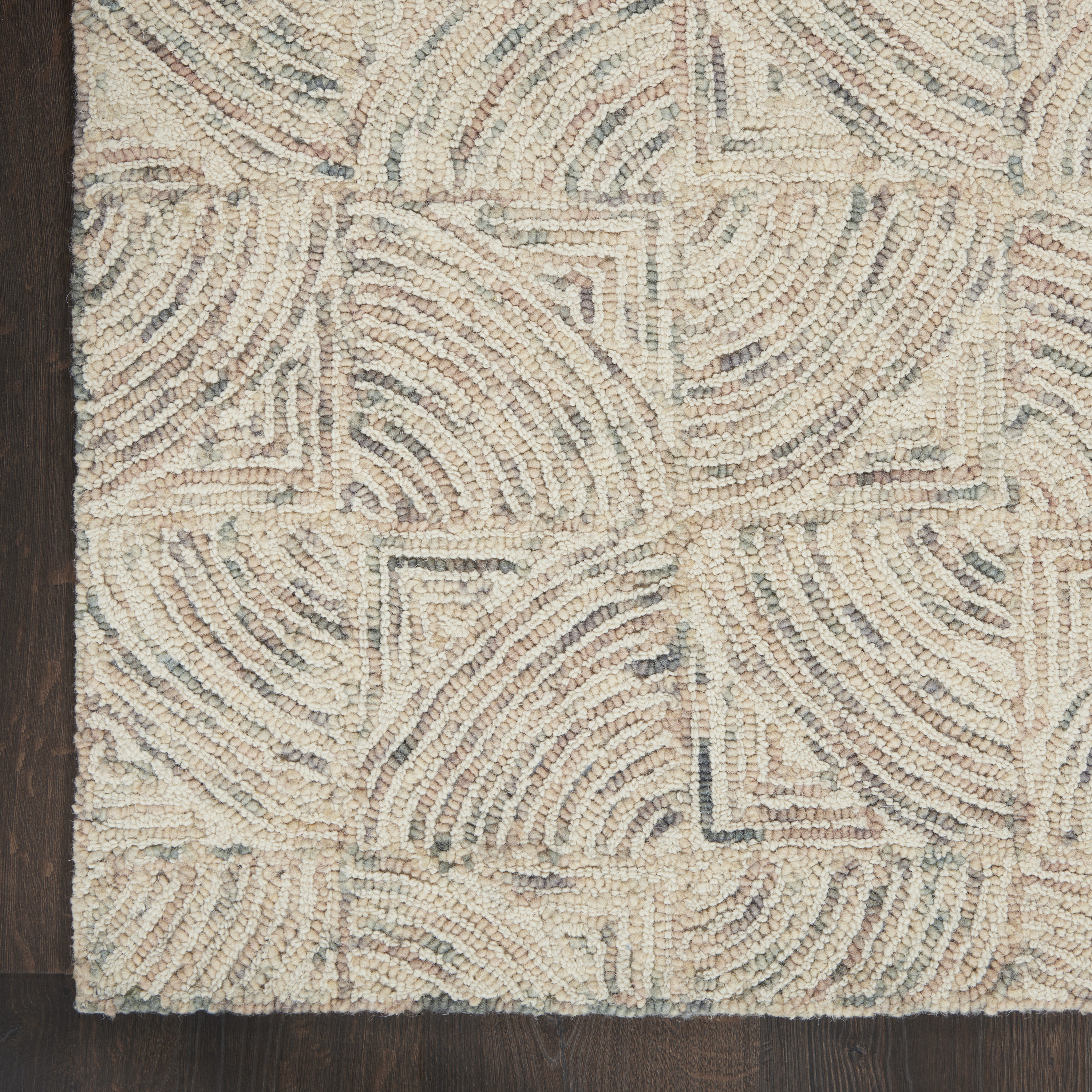 Nourison Interlock 8' x 10'6" Ivory Multicolor Modern Indoor Rug