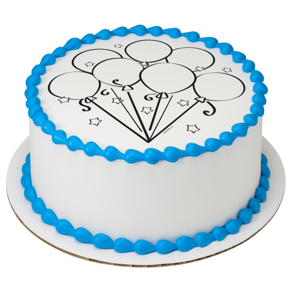 Paintable Celebration Balloons PhotoCake® Edible Image®