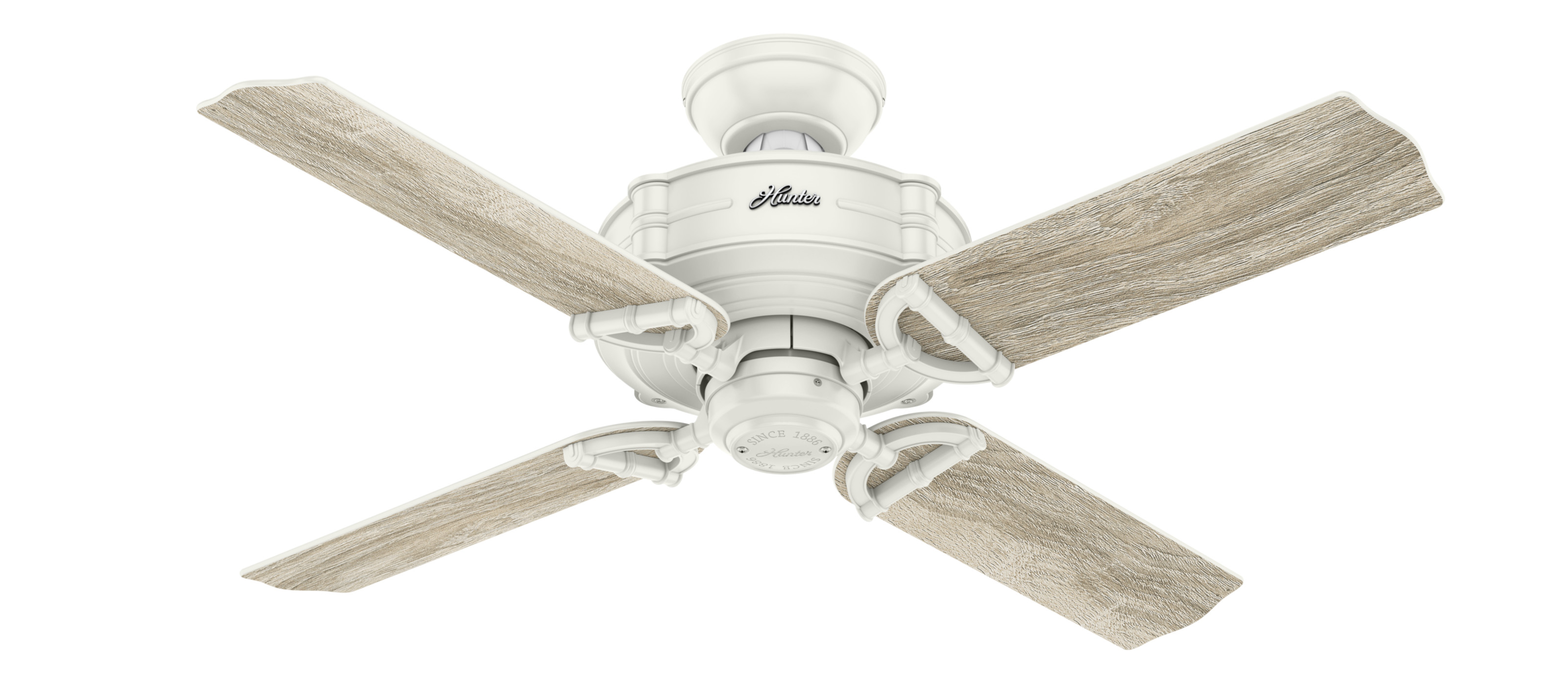 Hunter Brunswick With Light 44 Inch White Ceiling Fan With Remote