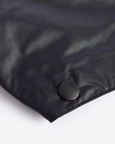 Waxed Cotton Plain Hood Classic Black
