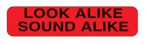 Indeed Pre-Printed Label, Look Alike Sound Alike, 1.63 x 0.4 Inch