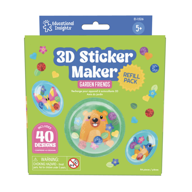 3D Sticker Maker Refill Pack, Spring Designs