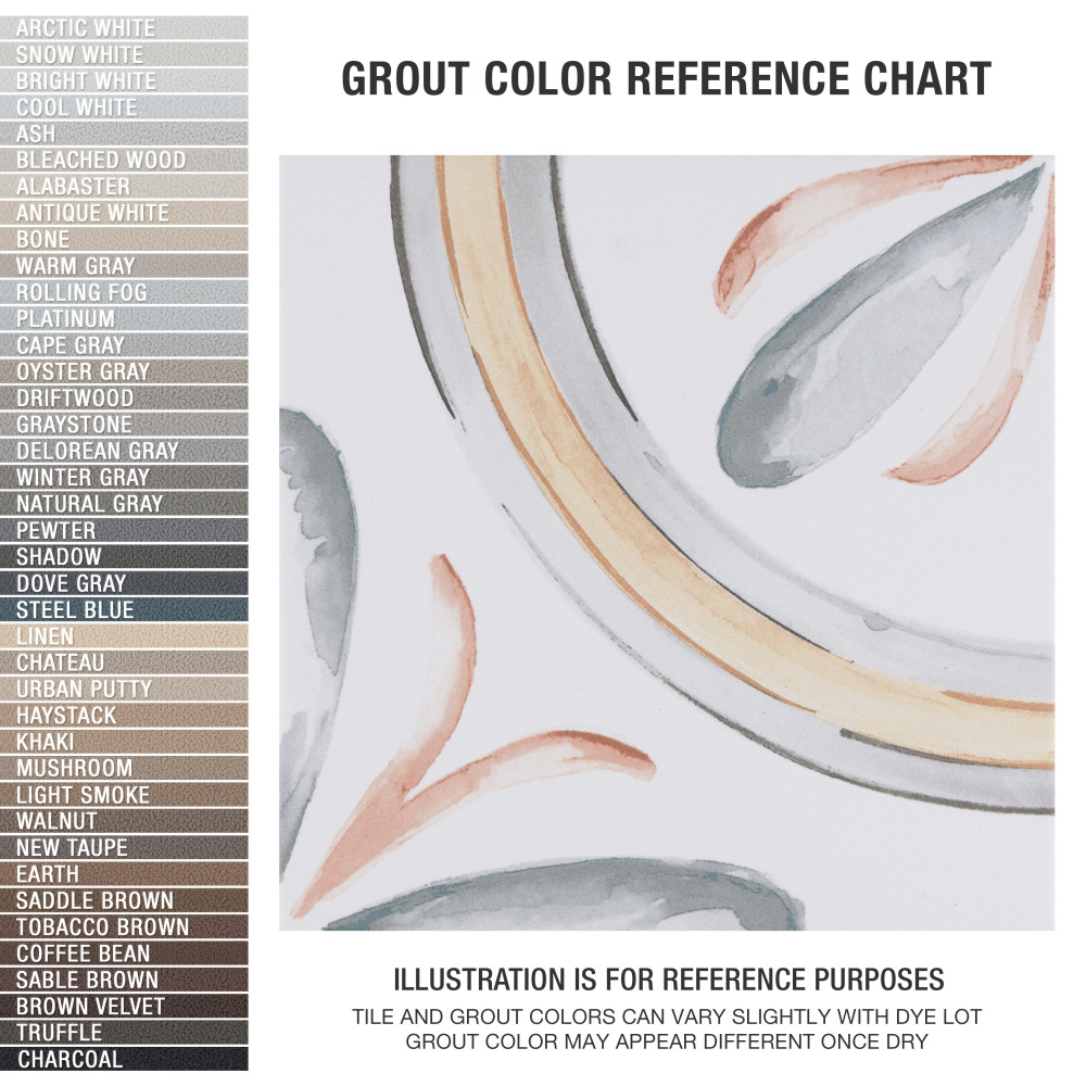 Saint Germain Chaud Deco Rivette 5-3/4 in. x 5-3/4 in. Porcelain Floor and Wall Tile