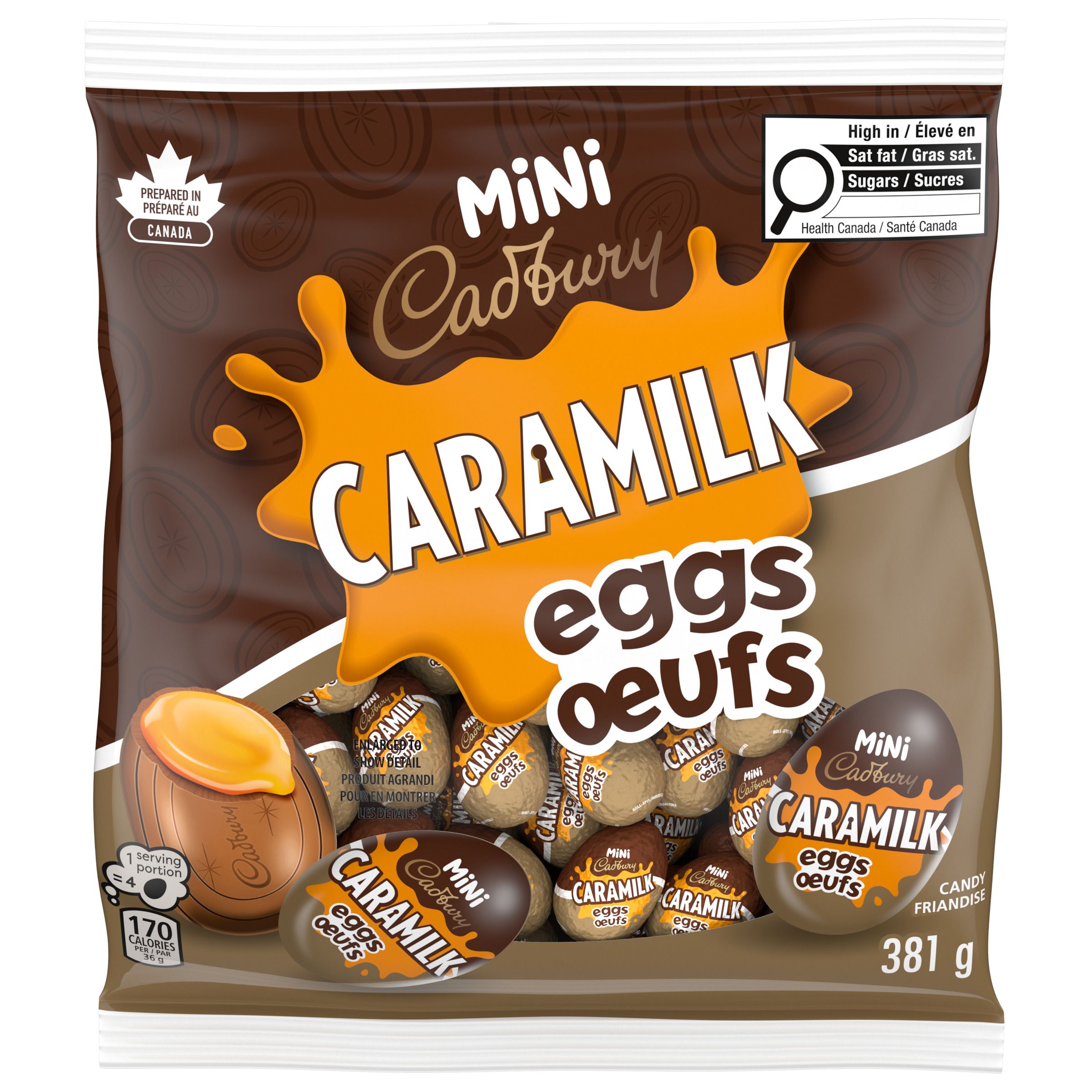 Friandise Cadbury Caramilk mini œufs (381 g)