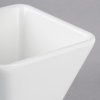 Extra-small square melamine cubic display bowl in white