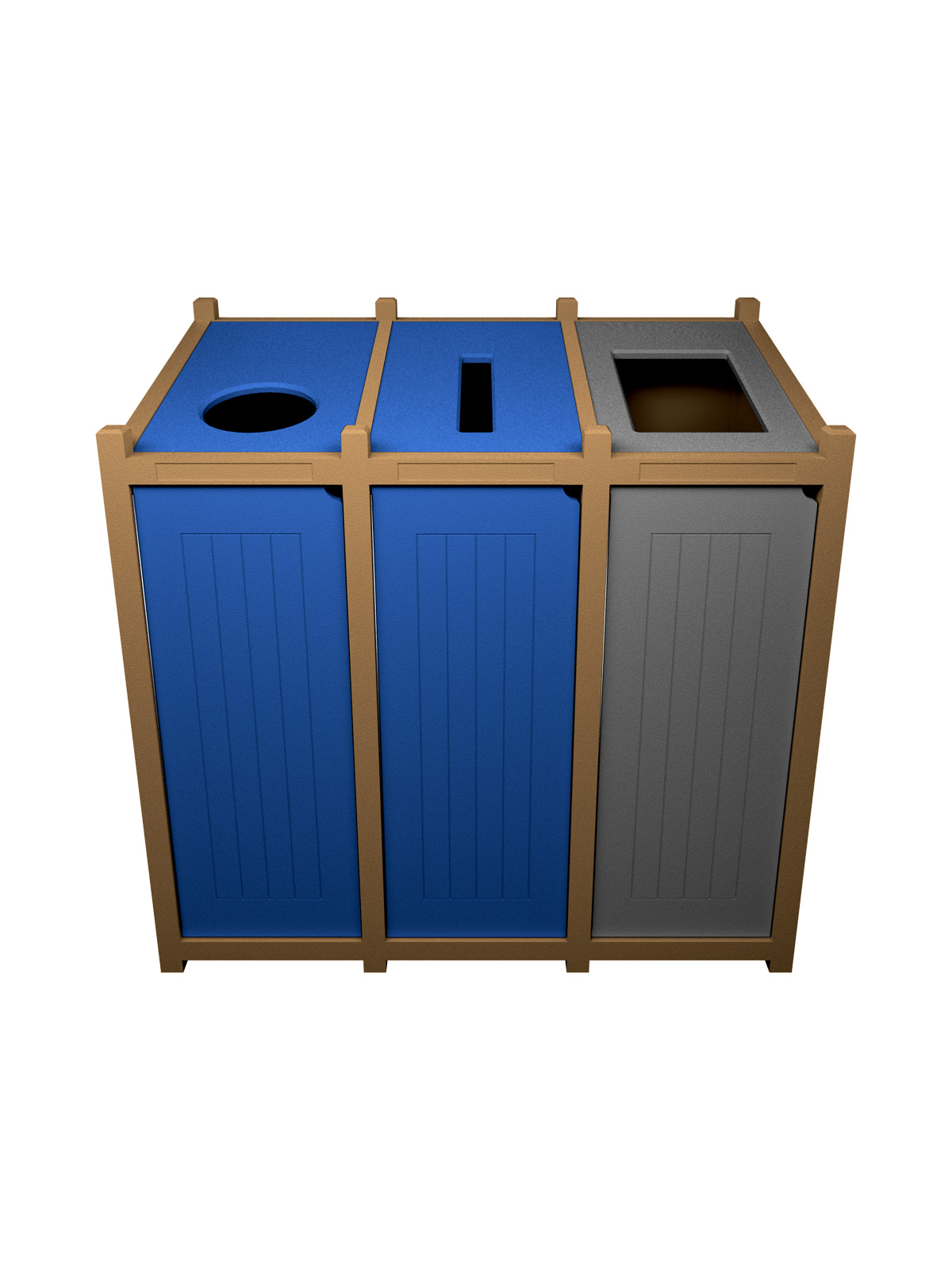 VENTURE – Triple – Unit – Circle-Slot-Full – Cedar-Blue-Grey