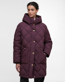 Pufferjacke Kailyn Black Cherry/Muted Tartan