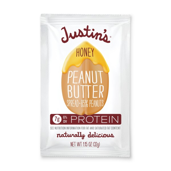 JUSTIN'S (r) Honey Peanut Butter 1.15 oz Squeeze Pack . C1CB - Front Center Inner Pack (Hi Res)