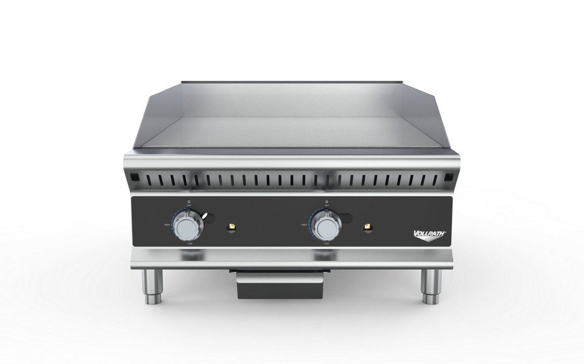 24-inch medium-duty flat-top gas griddle with manual controls