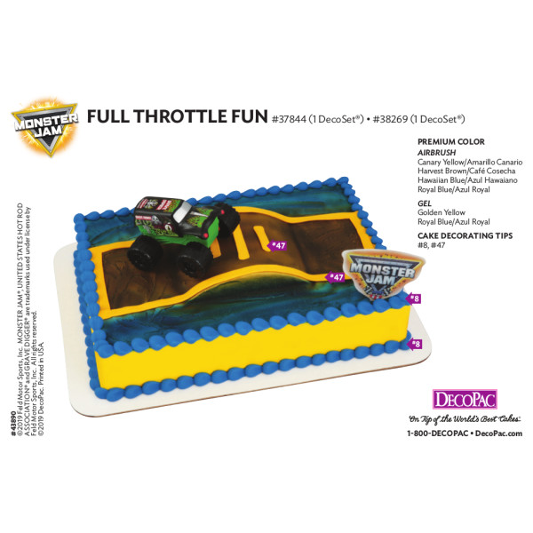 Monster Jam Full Throttle Fun Decoset Cake Decorating Instructions ...