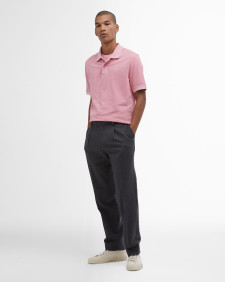 Washed-Out Sports Polo Shirt Pink Salt