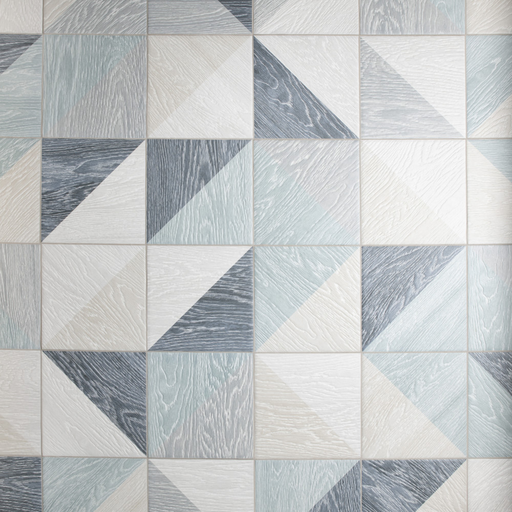 Taco Melange Blue 6.5x6.5 Square Porcelain Floor and Wall Digital Pattern