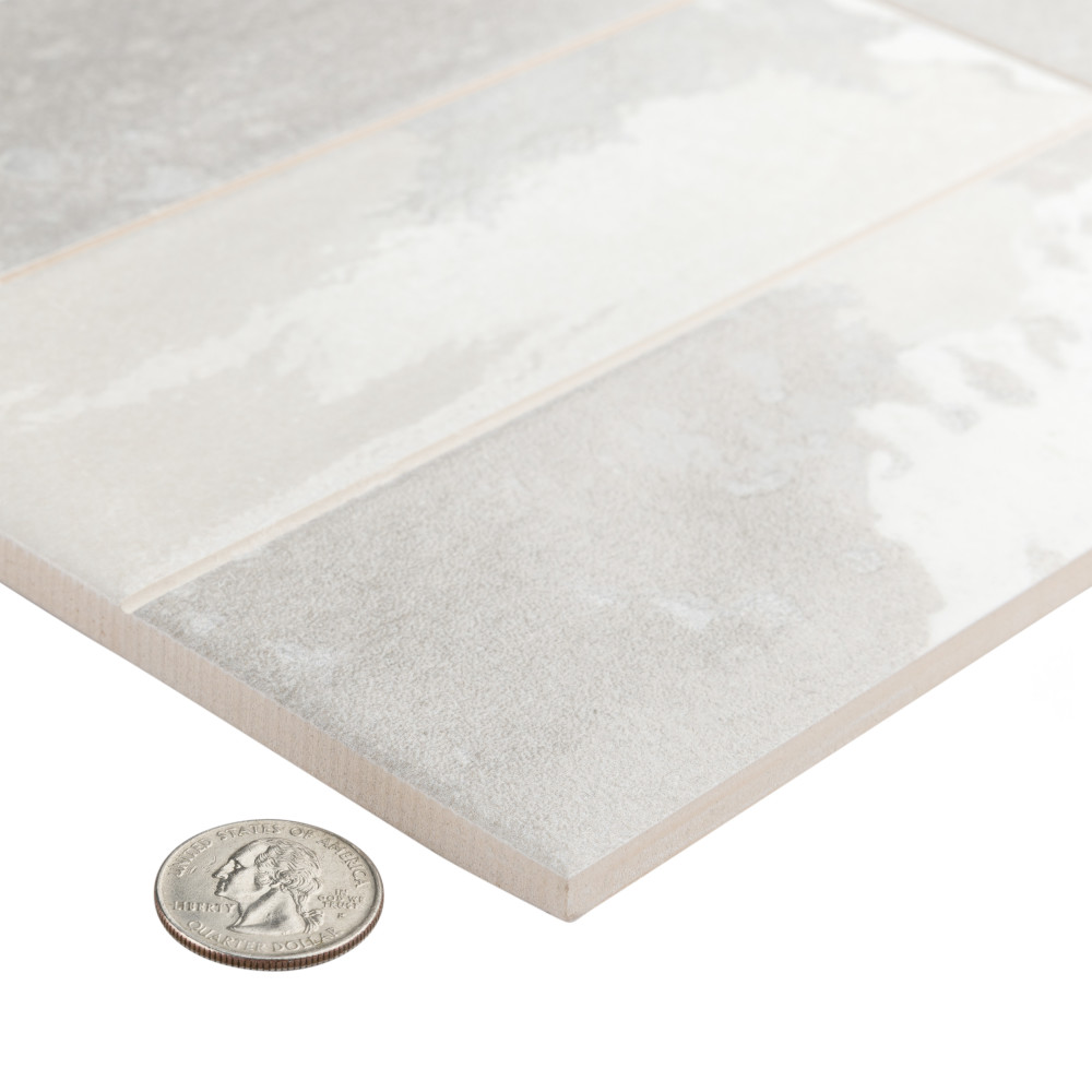 Sample – Kings Luxe Tradition Brick Silver Ceramic Wall Tile