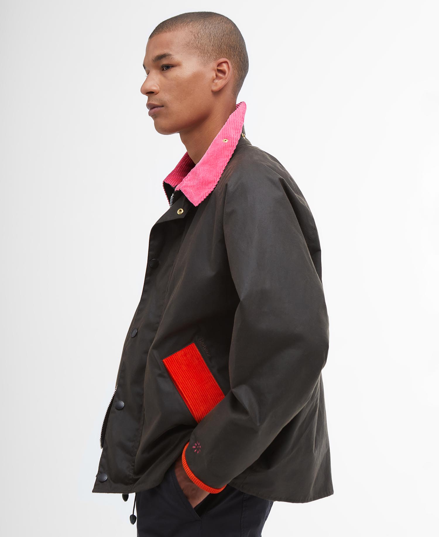 Barbour x Flower Mountain Oversized Transport Waxed Jacket image number 3