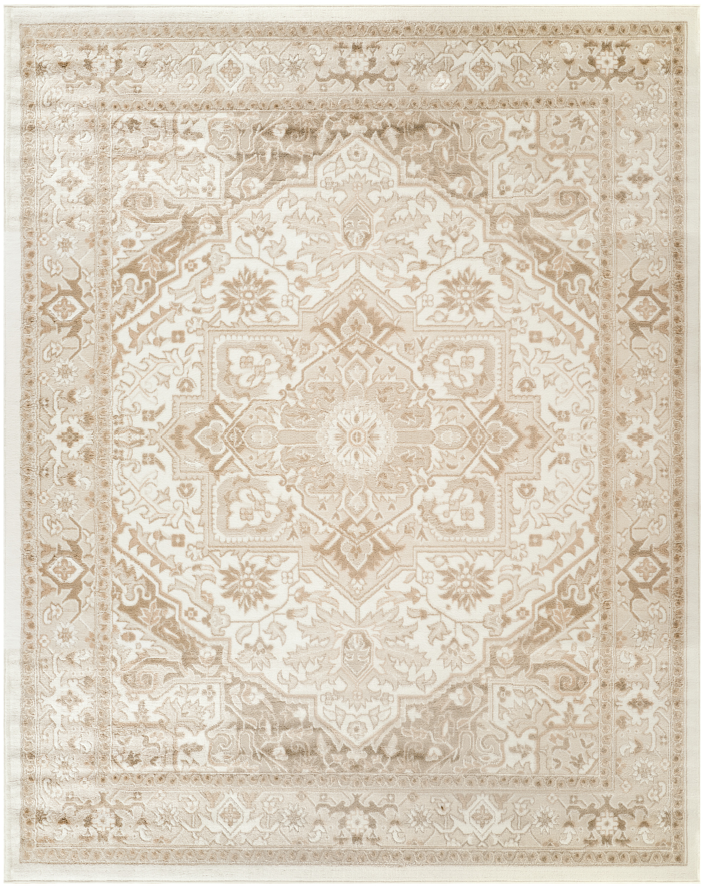 Nourison Dekor 7'10" x 9'10" Ivory Taupe Vintage Indoor Rug