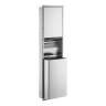 Bobrick, ClassicSeries, Recessed Manual Roll Towel Dispenser w/ Waste Receptacle, Stainless Steel
