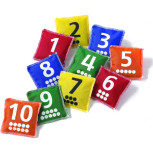 Number & Dot Bean Bags - Set of 10