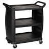 Carlisle, 3 Shelf Bussing Cart, Black