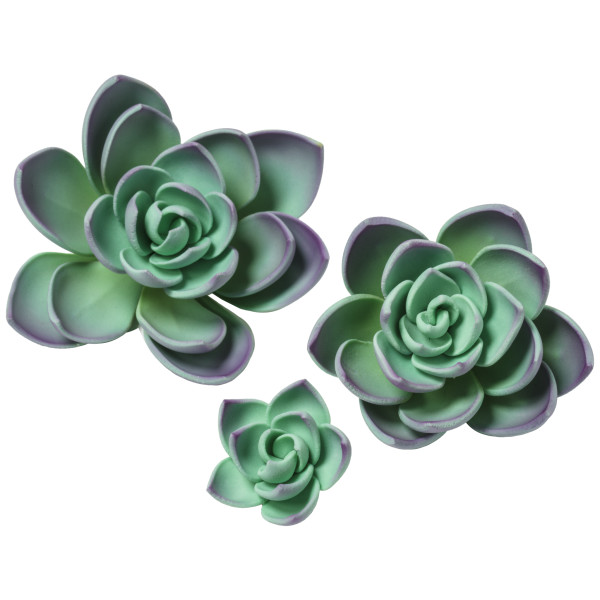 Purple Succulents Gum Paste Flowers