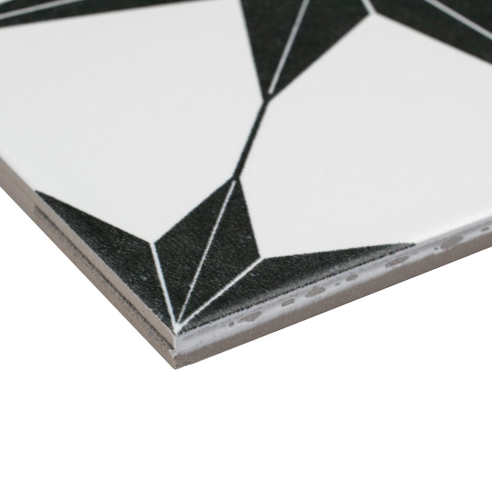 Stella Nero 9-3/4 in. x 9-3/4 in. Porcelain Floor and Wall Tile