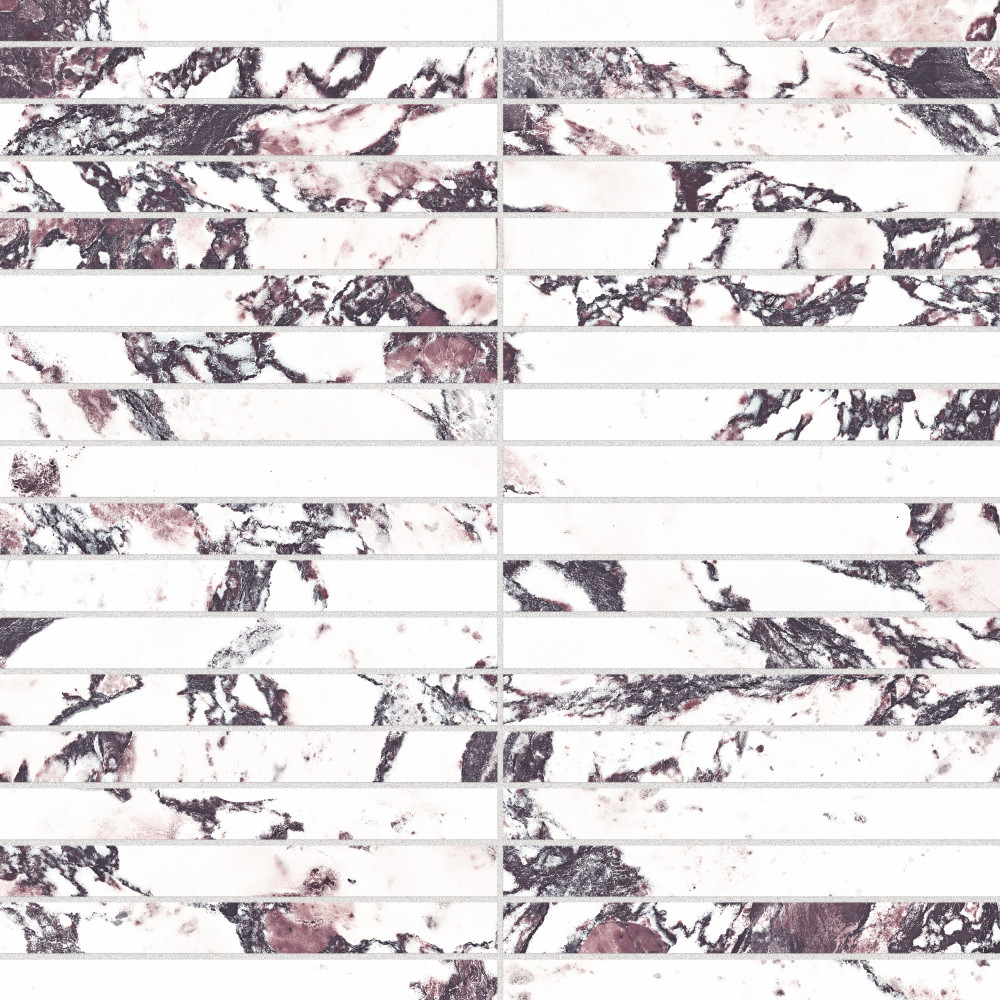 Touche Brick Stacked Rubis 11-3/4 in. x 11-3/4 in. Porcelain Mosaic Tile