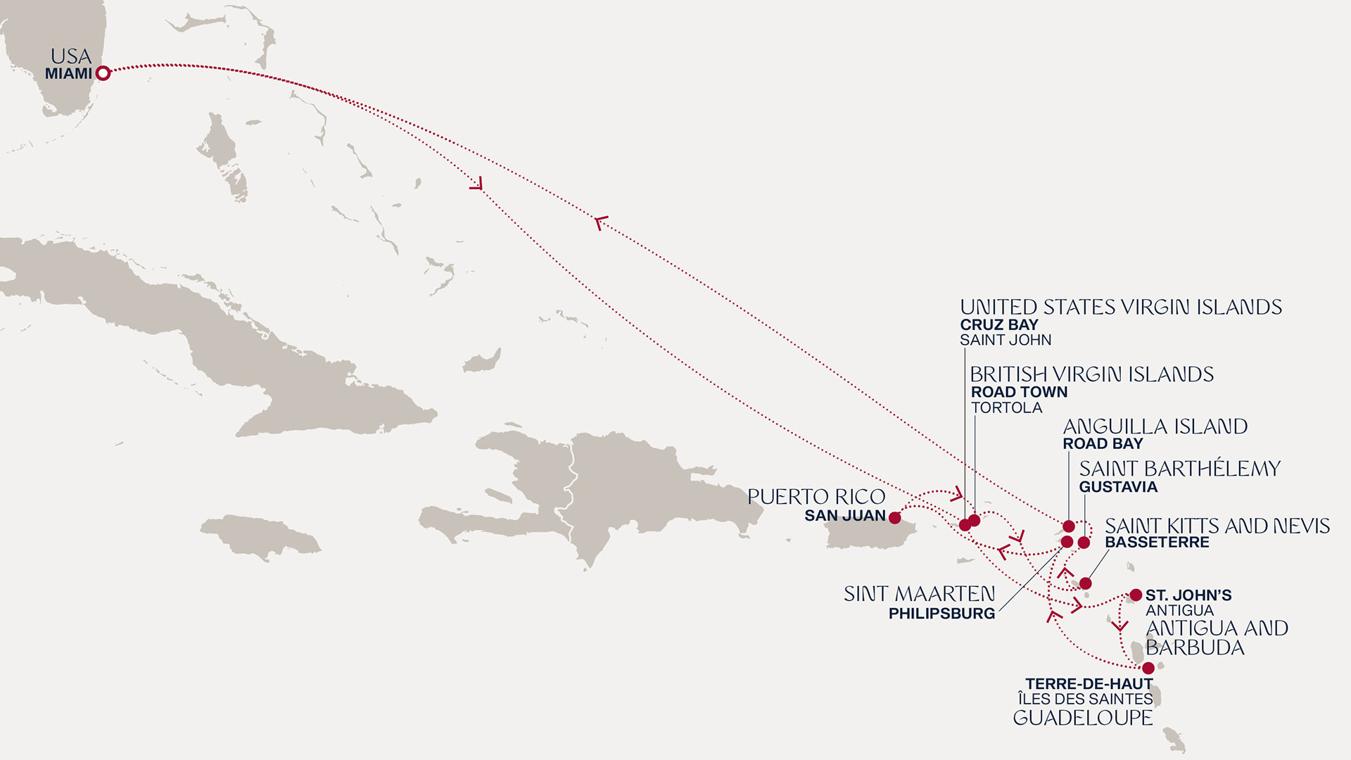 Itinerary map