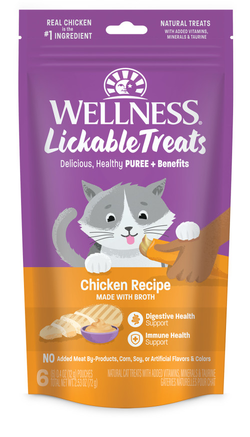 Wellness Lickable Treats Chicken Front packaging