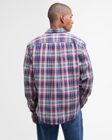 Clifton Madras Relaxed Long-Sleeved Shirt Classic Red