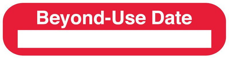 United Ad Label STICKER, "BEYOND USE DATE" (1 000/RL)