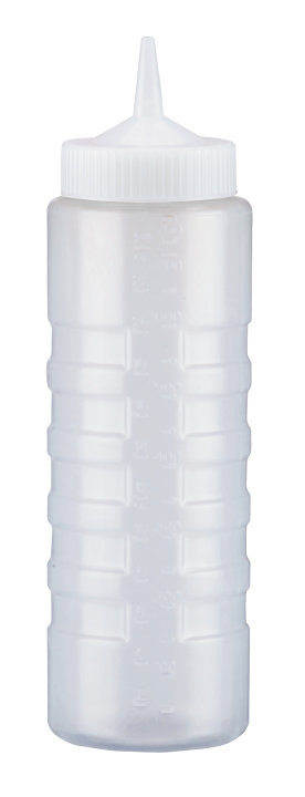 Vollrath Traex wide-mouth squeeze dispenser triple-tip replacement cap in blue