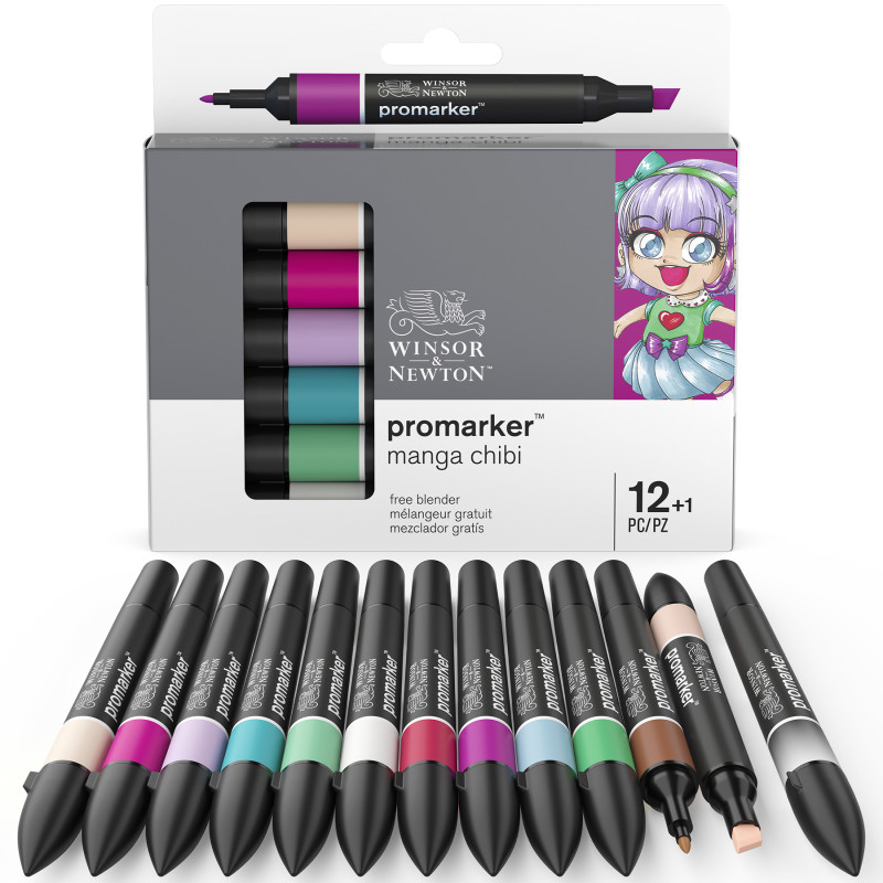 Promarker™, Manga Chibi Colors, Set of 12+1