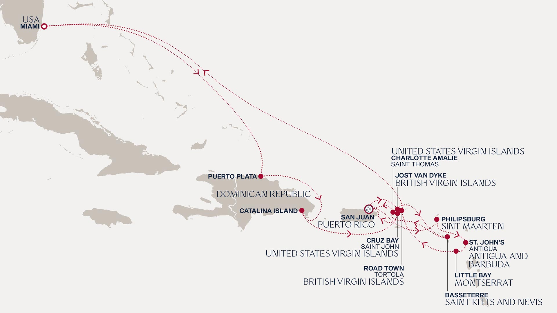Itinerary map