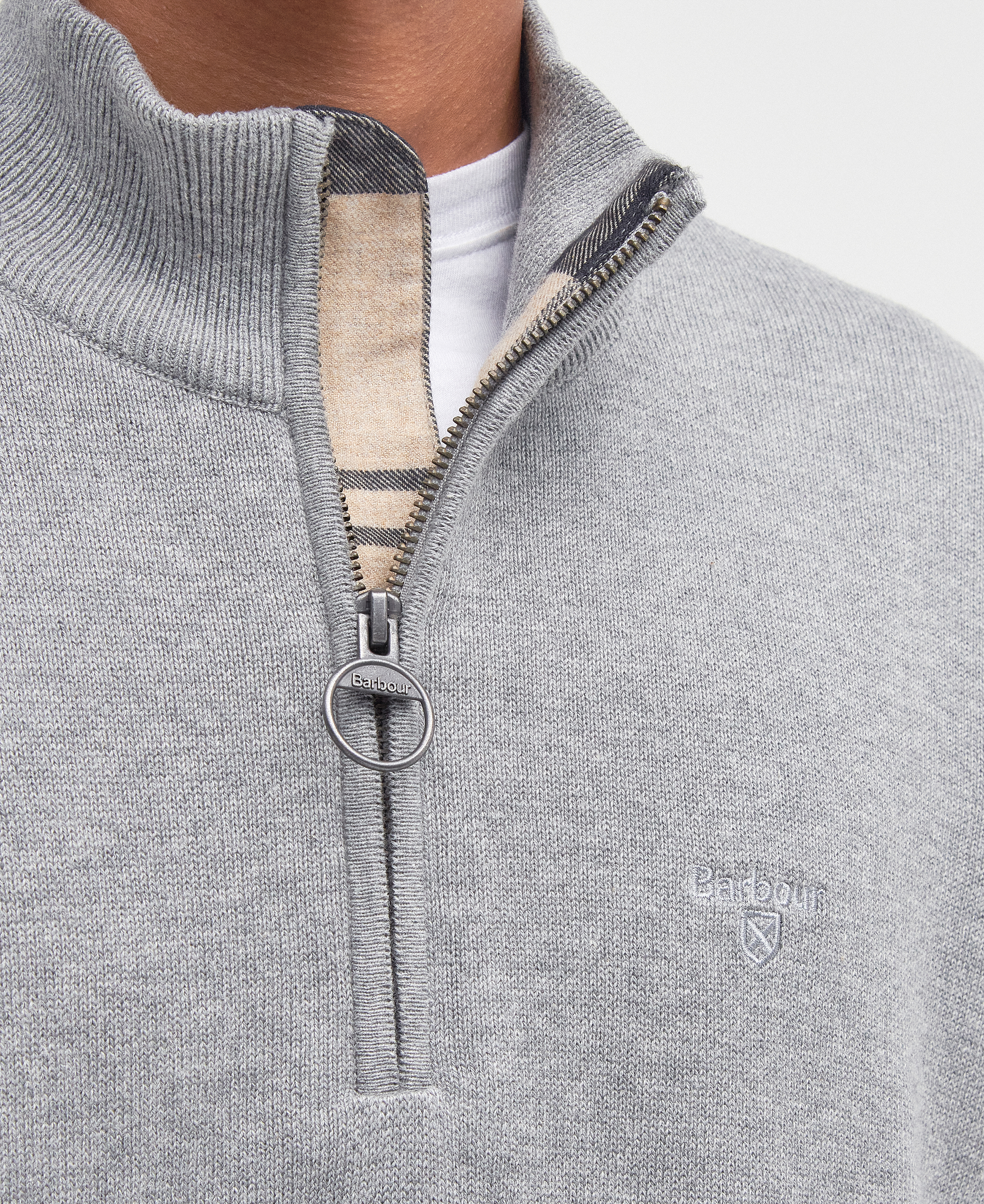 Felpa in cotone con mezza zip image number 4