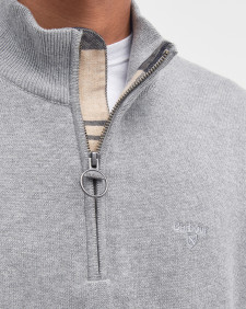Felpa in cotone con mezza zip 