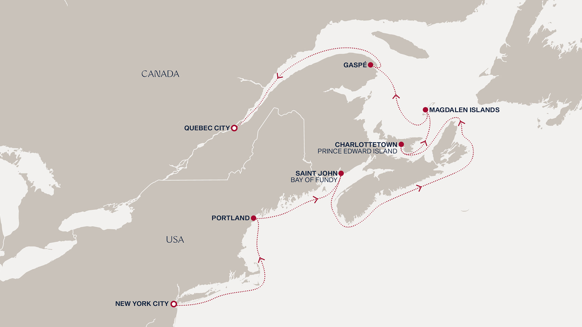 Itinerary map