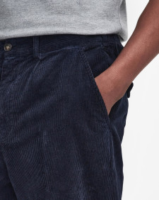 Stretch Cord Relaxed Trousers Dark Navy