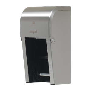 Georgia Pacific, Compact Vertical 2-Roll, Coreless Bath Tissue Dispenser, Stainless Steel