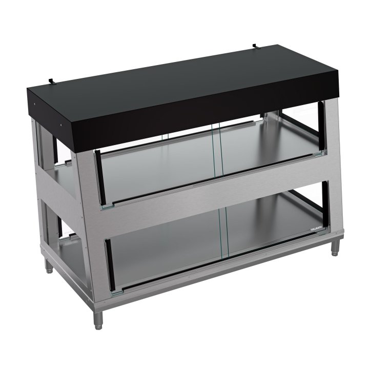 55-inch-wide 208-240-volt 4-pan humidity-controlled hot food display case
