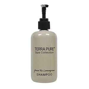 Diversified Hospitality, Terra Pure Shampoo, Green Tea Lemongrass Liquid Shampoo,  10 oz Bottle