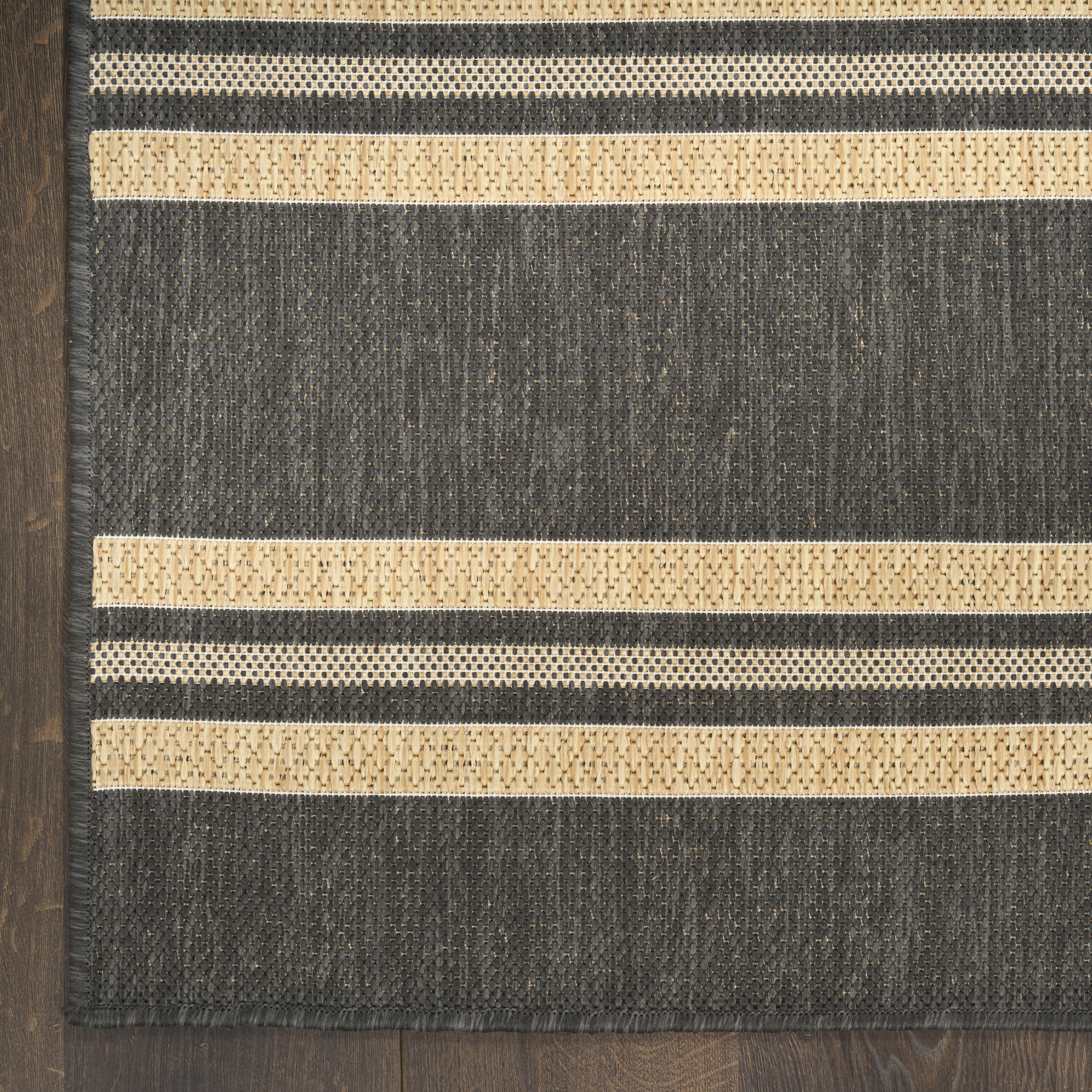 Nourison Horizon Indoor/Outdoor 9' x 12' Charcoal Modern Rug