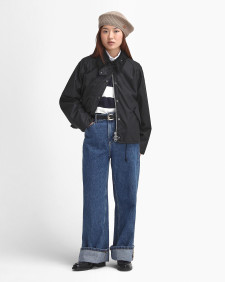 Women's Transport Waxed Jacket Black-Modern