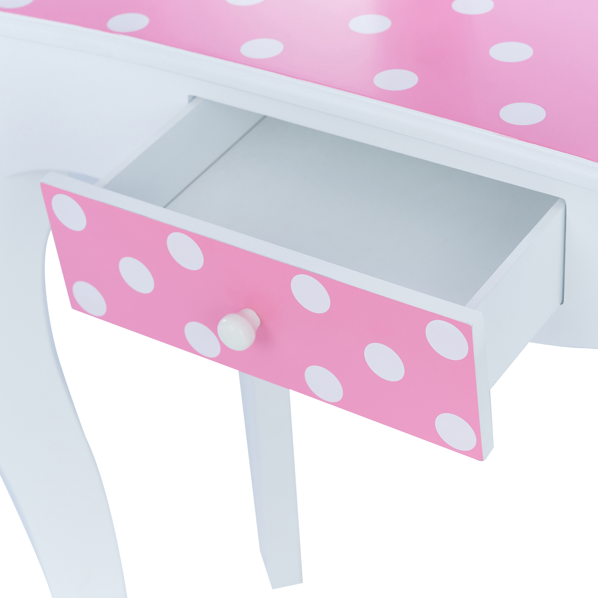 Dressing Table Vanity Set Mirror W/ LED Lights & Stool TD-11670FL by Teamson - Picture 11 of 12