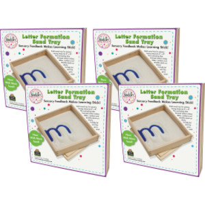 Letter Formation Sand Tray, 8" x 8", Pack of 4