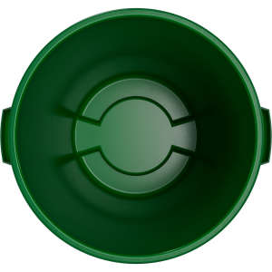 Carlisle, Bronco, Waste Bin Trash Container, 32 gal, Plastic, Green, Round, Receptacle
