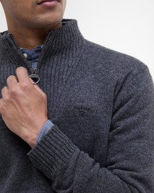 Maglione con mezza zip in lana d'agnello Essential 