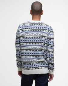 Maglione girocollo Easdale Fair Isle Whisper White