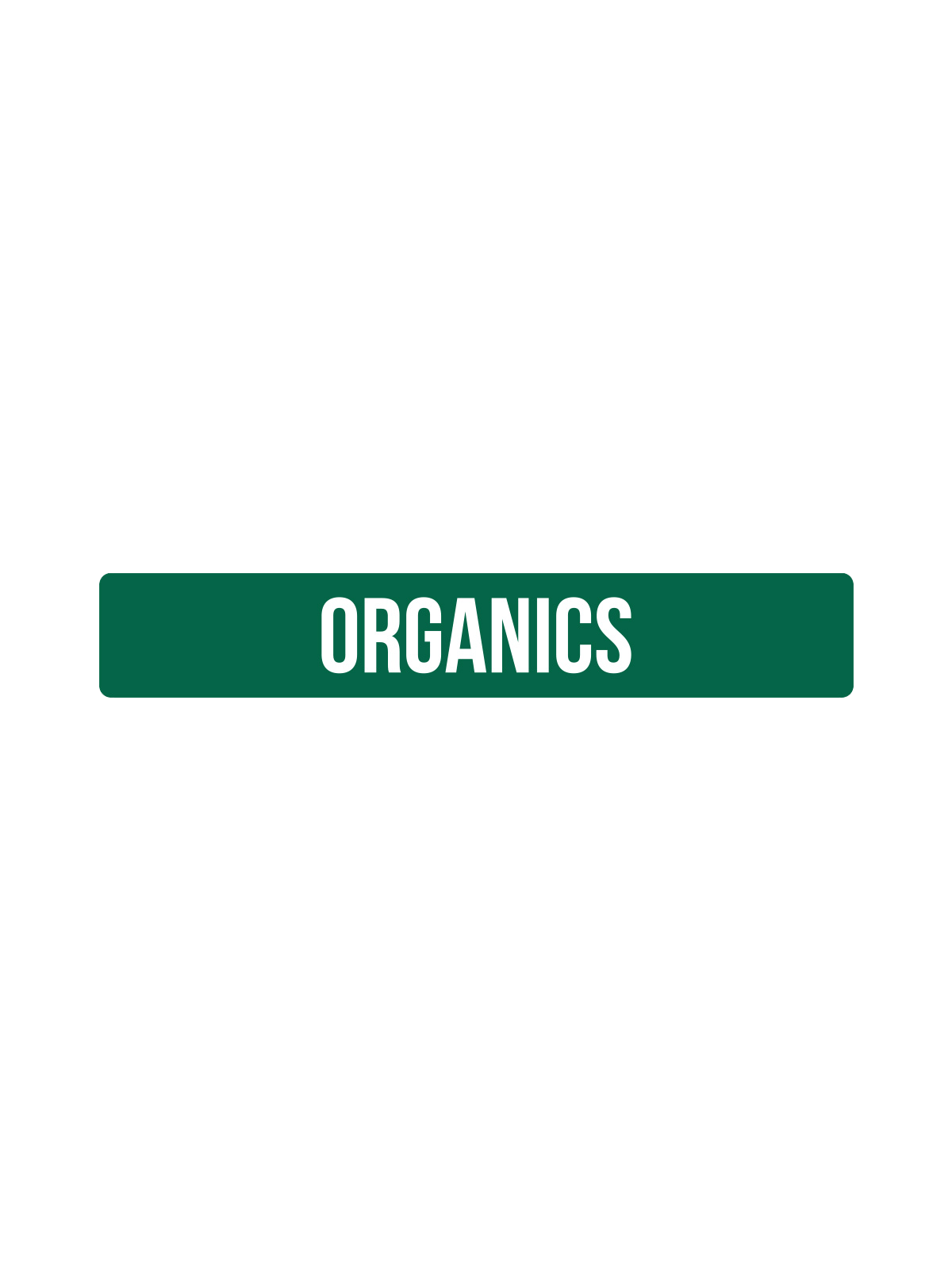 Busch Systems Fusion Series waste and recycling container lid label for organics